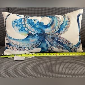 Pottery Barn Indoor/outdoor Octopus Pillow, 24”x13”